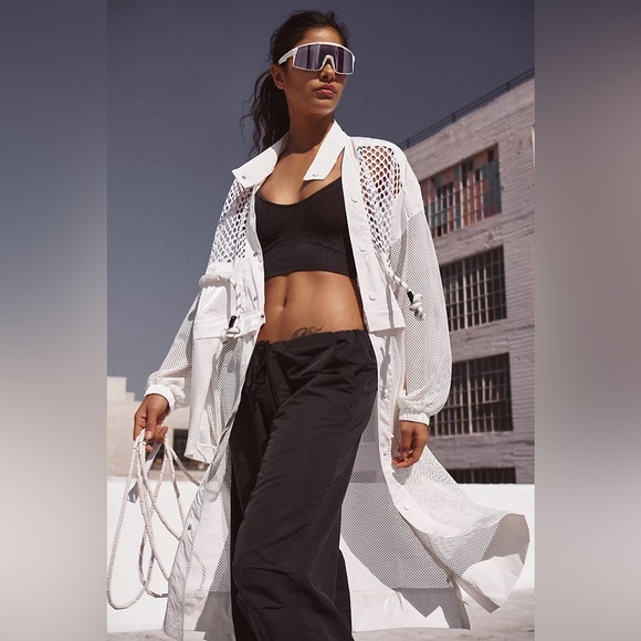 Free People Under The Sea Mesh Maxi Parka white small - Picture 3 of 12